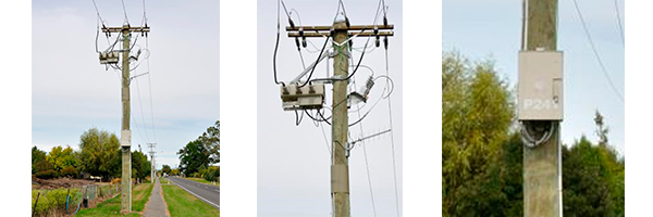 Example of a pole-mounted recloser.